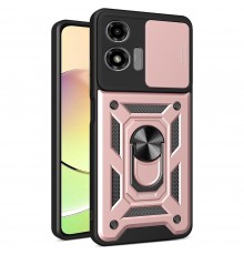 Husa pentru Motorola Moto G04 / Moto G04s / Moto G24 / Moto E14 - Techsuit CamShield Series - Rose Gold