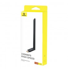 Adaptor Wi-Fi cu antena 150Mbps Windows/Linux - Baseus FastJoy (B01317600111-00) - Negru