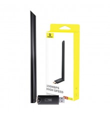 Adaptor Wi-Fi cu antena 150Mbps Windows/Linux - Baseus FastJoy (B01317600111-00) - Negru