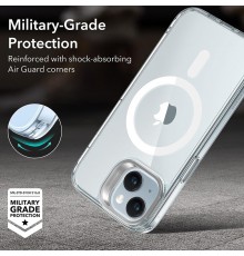 Husa pentru iPhone 15 - ESR Classic Hybrid HaloLock Kickstand - Clear Albastra