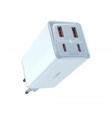 Incarcator 2x USB, 2x Type-C, 100W + Cablu Type-C, 100W, 20V, 5A, 1m - Baseus GaN6 Pro (P10162705312-00) - Albastru