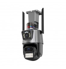 Camera de Supraveghere Exterior, cu Sirena, Human Detection - Techsuit (P11-QQ6) - Negru