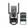 Camera de Supraveghere Exterior, cu Sirena, Human Detection - Techsuit (P11-QQ6) - Negru