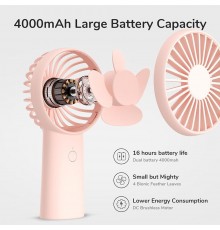 Ventilator Portabil 4000mAh - JisuLife (FA20X) - Roz