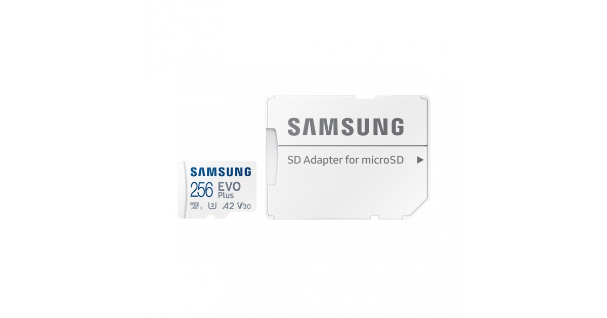 Card de Memorie cu Adaptor, 256GB - Samsung Evo Plus (MB-MC256KA/EU) - Alb