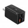 Incarcator US 2x USB, 2x Type-C, 65W + Cablu Type-C, 100W, 20V, 5A, 1m - Baseus GaN6 Pro (P10162702113-00) - Negru