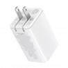 Incarcator US 2x USB, 2x Type-C, 65W + Cablu Type-C, 100W, 20V, 5A, 1m - Baseus GaN6 Pro (P10162702213-00) - Alb