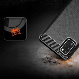 Husa Tpu Carbon Fibre pentru Samsung Galaxy S10 Lite, Neagra