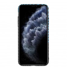 Husa pentru iPhone 11 Pro Max - Techsuit Carbonite FiberShell - Albastra Pulse