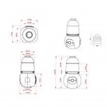 Camera de Supraveghere E27, Full Color, Waterproof, Tuya App - Techsuit (Q23S) - Alb