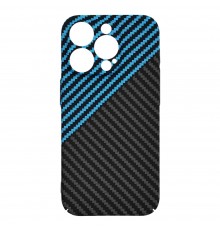 Husa pentru iPhone 15 Pro - Techsuit Carbonite FiberShell - Albastra Pulse