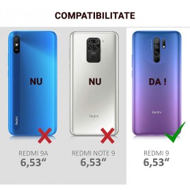 Husa Tpu Defender Hybrid pentru Xiaomi Redmi 9, Neagra