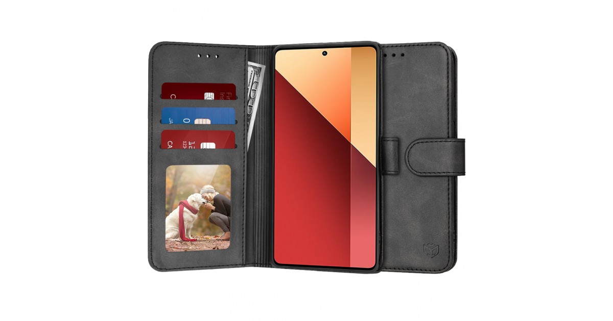 Husa pentru Xiaomi Redmi Note 13 Pro 4G / Poco M6 Pro 4G - Techsuit Diary Book - Neagra