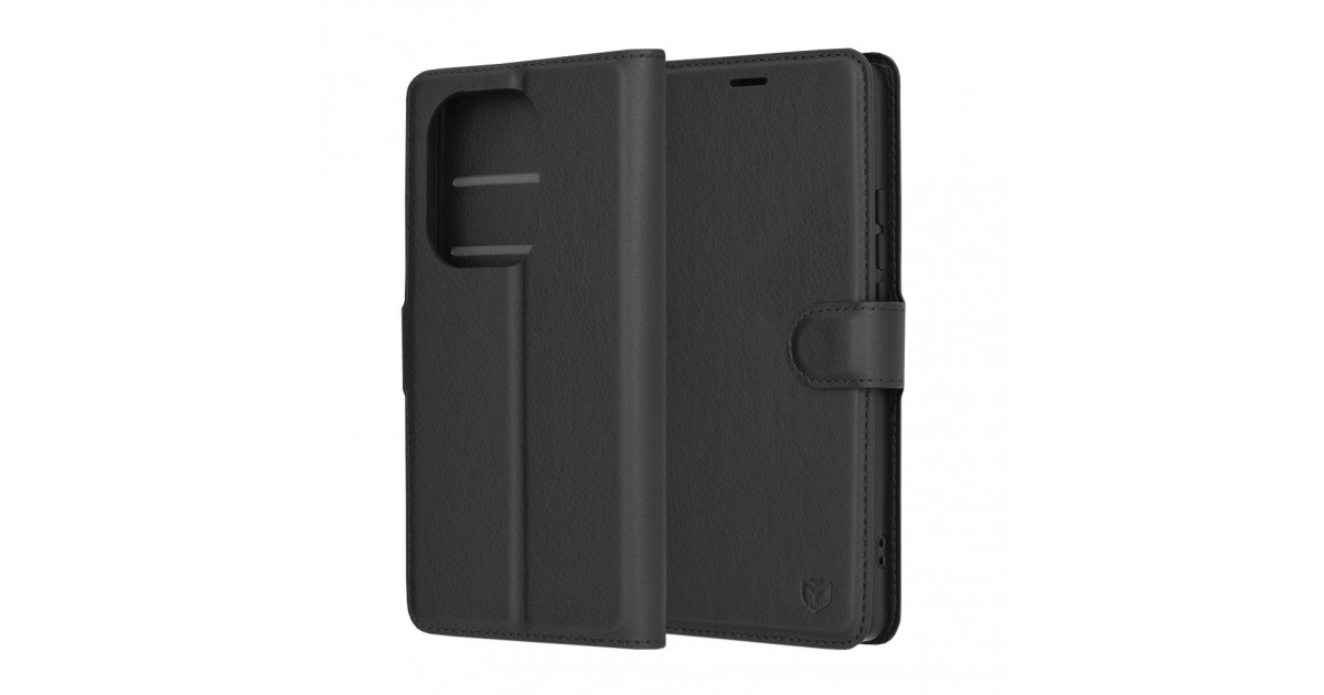 Husa pentru Xiaomi Redmi Note 13 Pro 4G / Poco M6 Pro 4G - Techsuit Leather Folio - Neagra