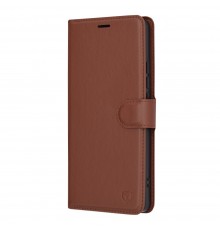 Husa pentru Xiaomi Redmi Note 13 Pro 4G / Poco M6 Pro 4G - Techsuit Leather Folio - Maro