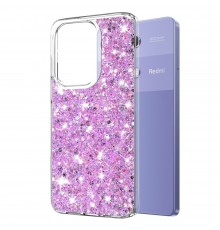 Husa pentru Xiaomi Redmi Note 13 Pro 4G / Poco M6 Pro 4G - Techsuit Sparkly Glitter - Mov