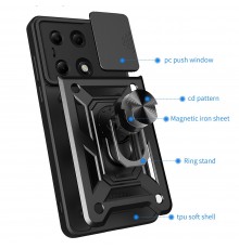 Husa pentru Xiaomi Redmi Note 13 Pro 4G / Poco M6 Pro 4G - Techsuit CamShield Series - Albastra