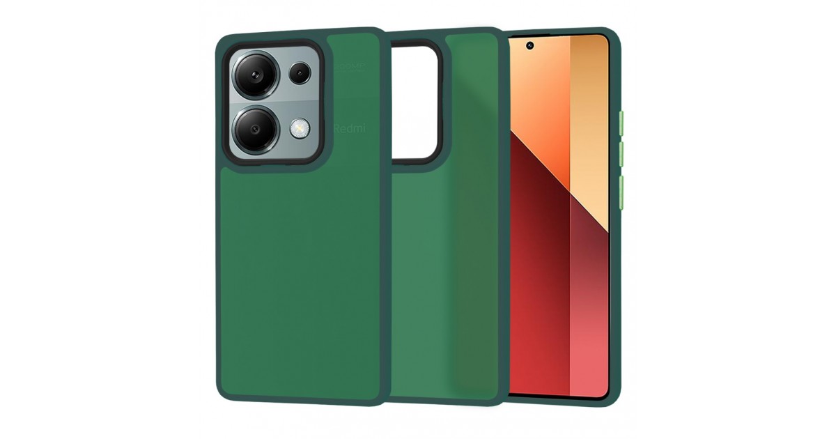 Husa pentru Xiaomi Redmi Note 13 Pro 4G / Poco M6 Pro 4G - Techsuit HaloFrost Series - Midnight Verde