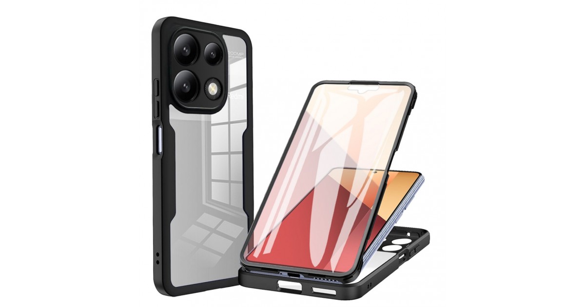 [PACHET 360] - Husa ColorVerse 360 + Folie de protectie -  Xiaomi Redmi Note 13 Pro 4G / Poco M6 Pro 4G  - Negru