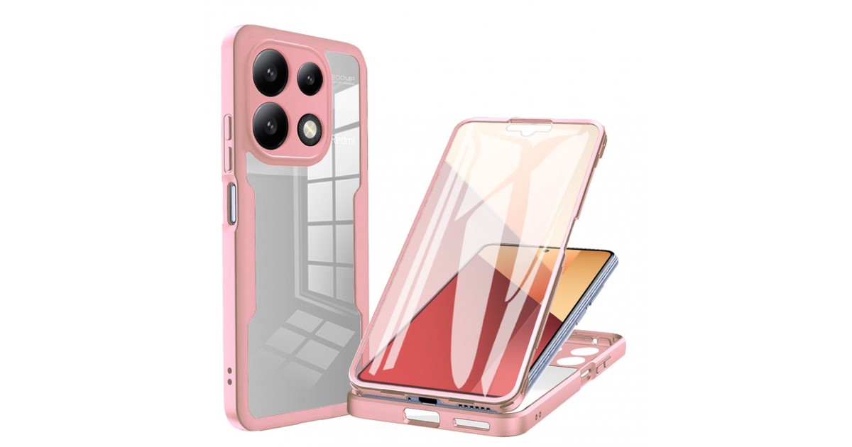 [PACHET 360] - Husa ColorVerse 360 + Folie de protectie -  Xiaomi Redmi Note 13 Pro 4G / Poco M6 Pro 4G  - Roz