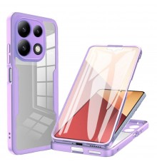 [PACHET 360] - Husa ColorVerse 360 + Folie de protectie -  Xiaomi Redmi Note 13 Pro 4G / Poco M6 Pro 4G  - Albastru