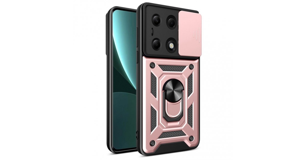 Husa pentru Xiaomi Redmi Note 13 Pro 4G / Poco M6 Pro 4G - Techsuit CamShield Series - Rose Gold