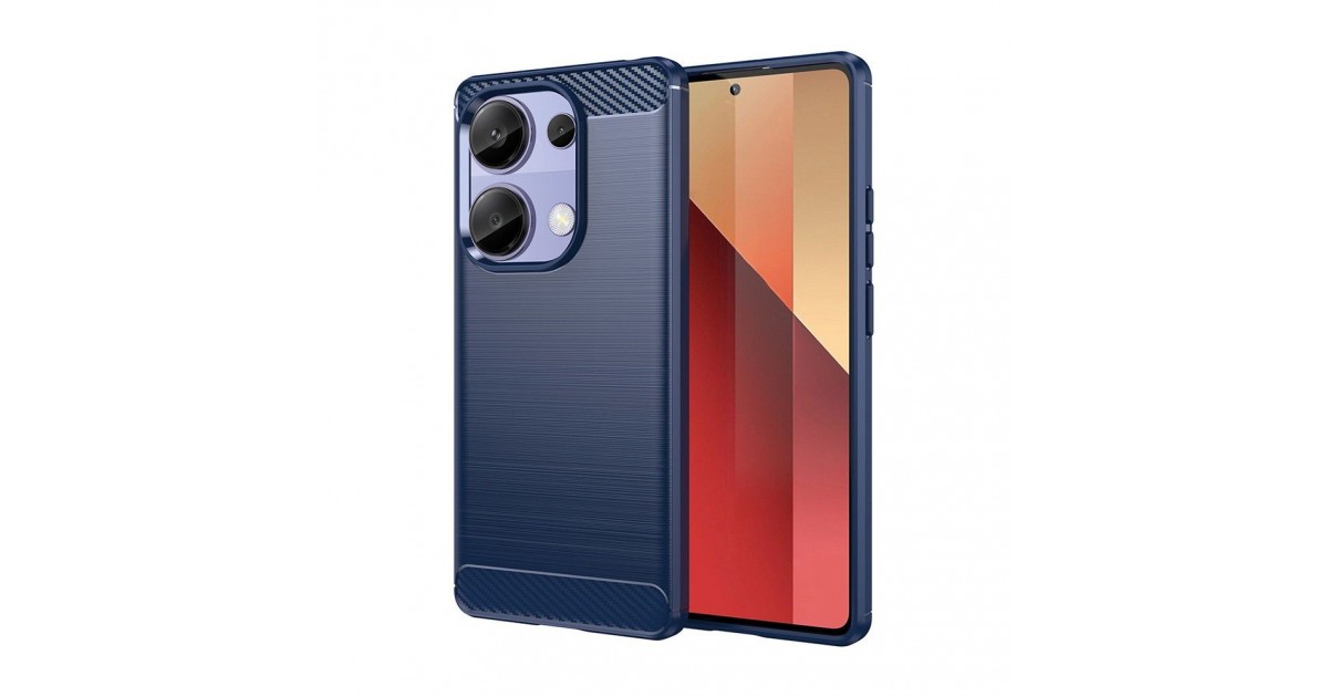 Husa pentru Xiaomi Redmi Note 13 Pro 4G / Poco M6 Pro 4G - Techsuit Carbon Silicone - Albastra