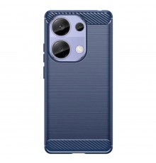 Husa pentru Xiaomi Redmi Note 13 Pro 4G / Poco M6 Pro 4G - Techsuit Carbon Silicone - Albastra