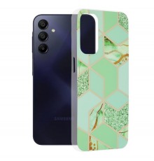 Husa pentru Samsung Galaxy A15 4G / A15 5G - Techsuit Marble Series - Verde Hex