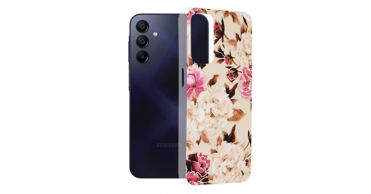 Husa pentru Samsung Galaxy A15 4G / A15 5G - Techsuit Marble Series - Mary Berry Nude