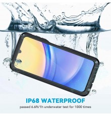 Husa pentru Samsung Galaxy A15 4G / A15 5G - ShellBox Waterproof IP68 Case - Neagra