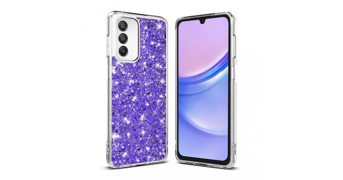 Husa pentru Samsung Galaxy A15 4G / A15 5G - Techsuit Sparkly Glitter - Mov