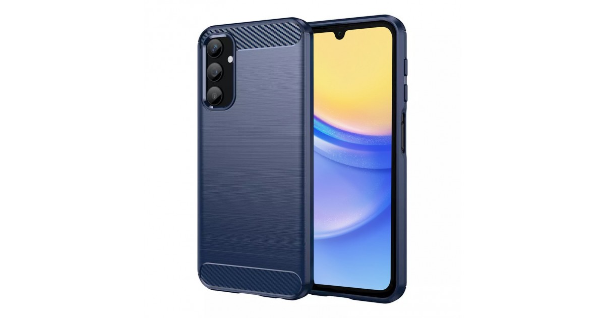 Husa pentru Samsung Galaxy A15 4G / A15 5G - Techsuit Carbon Silicone - Albastra