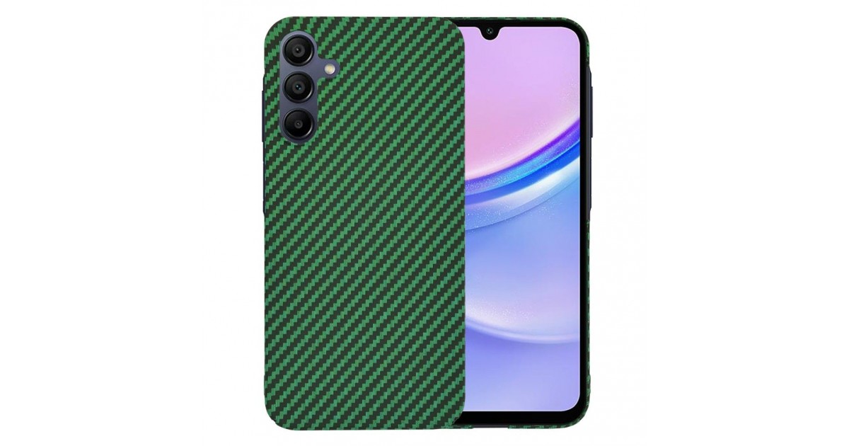 Husa pentru Samsung Galaxy A15 4G / A15 5G - Techsuit Carbonite FiberShell - Verde