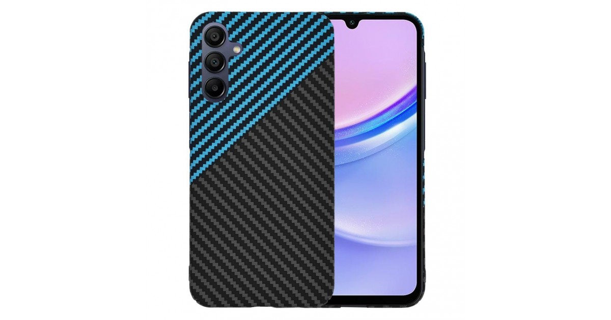 Husa pentru Samsung Galaxy A15 4G / A15 5G - Techsuit Carbonite FiberShell - Albastra Pulse