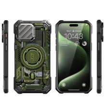 Husa pentru iPhone 15 Pro Max - Supcase Unicorn Beetle XT MagSafe - Verde Circuit