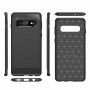 Husa Tpu Carbon Fibre pentru Samsung Galaxy S10, Neagra