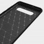 Husa Tpu Carbon Fibre pentru Samsung Galaxy S10, Neagra