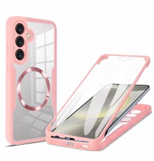 Husa pentru Samsung Galaxy S24 - Techsuit Carbonite FiberShell - Rosie