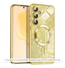 Husa pentru Samsung Galaxy A55 5G - Techsuit Luxury Glitter MagSafe - Deep Albastra