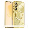 Husa pentru Samsung Galaxy A55 5G - Techsuit Luxury Glitter MagSafe - Gold