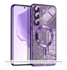 Husa pentru Samsung Galaxy A55 5G - Techsuit Luxury Glitter MagSafe - Rose Gold