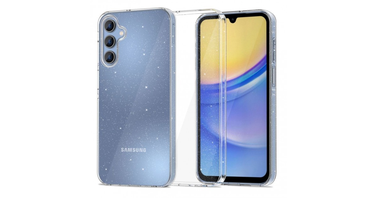 Husa pentru Samsung Galaxy A15 4G / A15 5G - Techsuit SparkleSkin Series - Clear