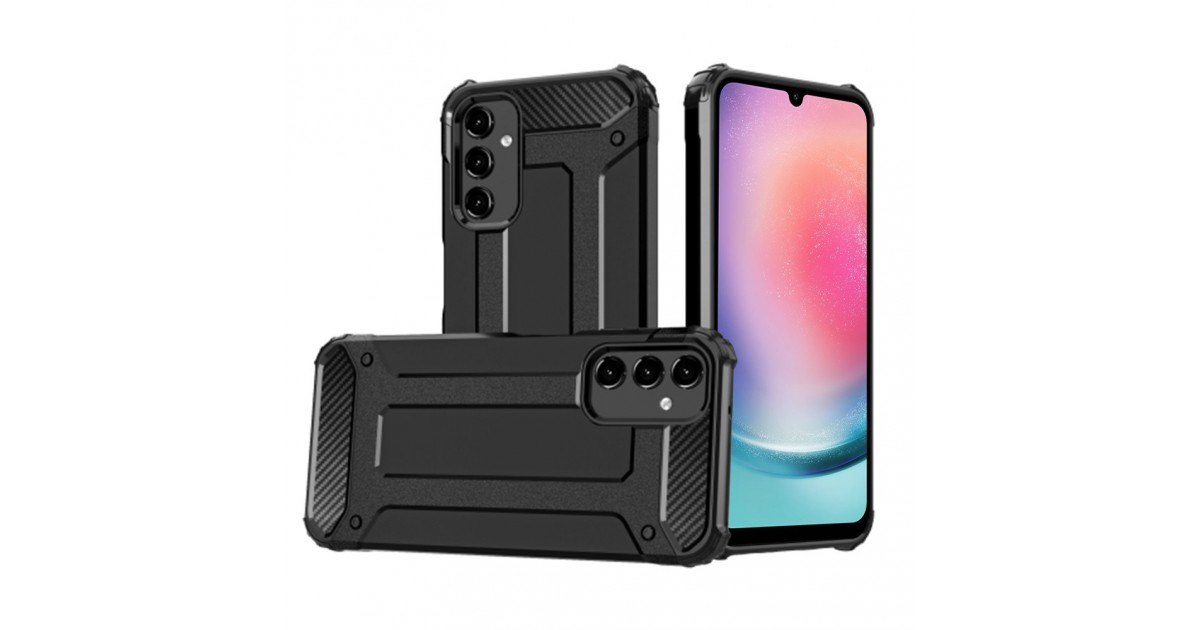 Husa pentru Samsung Galaxy A24 - Techsuit Hybrid Armor - Neagra