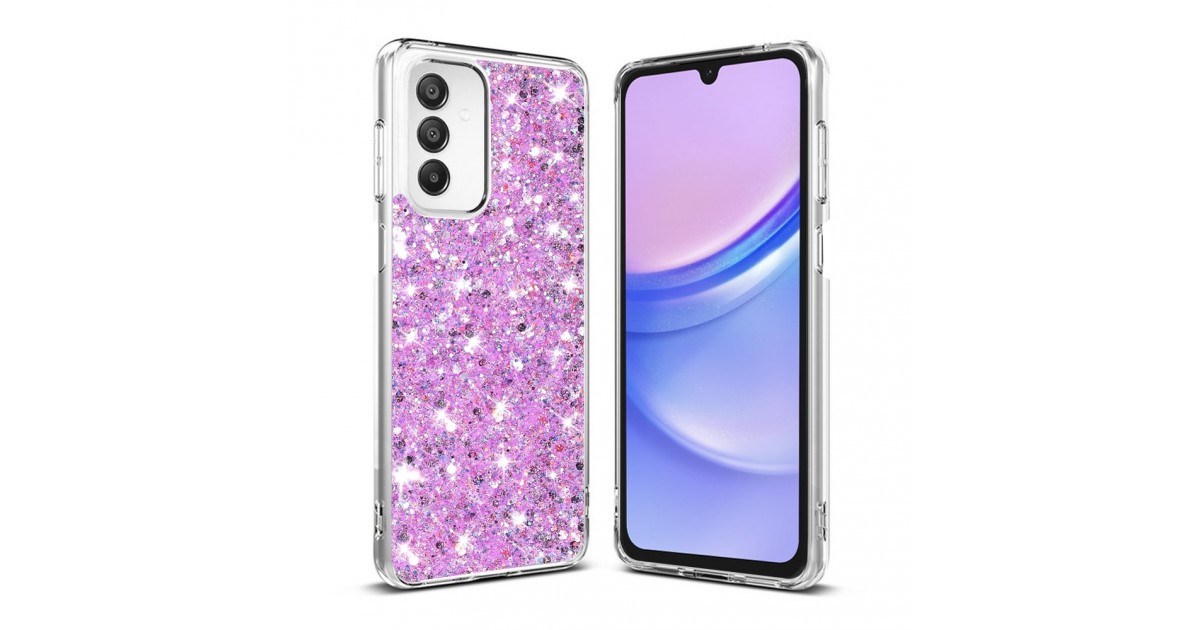 Husa pentru Samsung Galaxy A15 4G / A15 5G - Techsuit Sparkly Glitter - Magenta