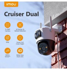 Camera de Supraveghere Wi-Fi, cu Detectare Rapida si Notificari, 10MP - Imou Outdoor Camera Cruiser Dual (IPC-S7XP-10M0WED-0360