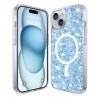 Husa pentru iPhone 15 Plus - Techsuit Sparkly Glitter MagSafe - Albastra