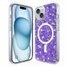 Husa pentru iPhone 15 Plus - Techsuit Sparkly Glitter MagSafe - Mov