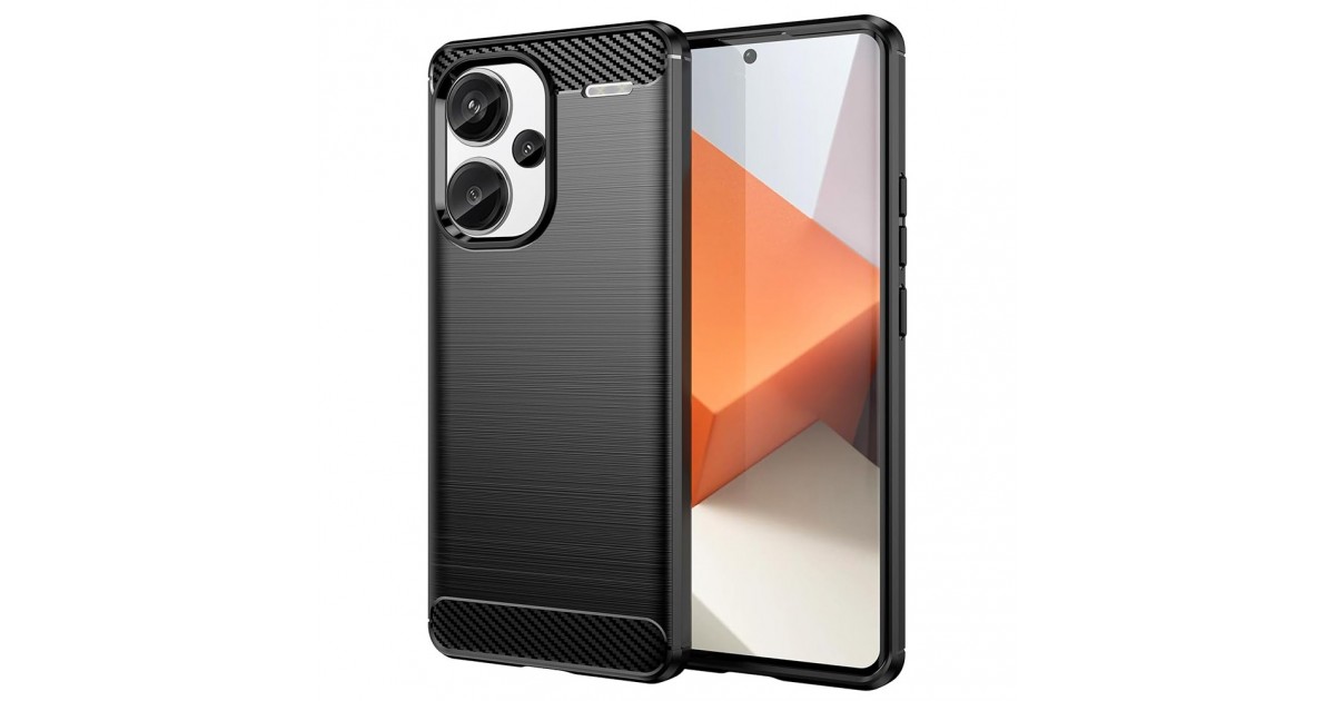 Husa pentru Xiaomi Redmi Note 13 Pro+ 5G - Techsuit Carbon Silicone - Neagra