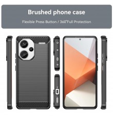 Husa pentru Xiaomi Redmi Note 13 Pro+ 5G - Techsuit Carbon Silicone - Neagra